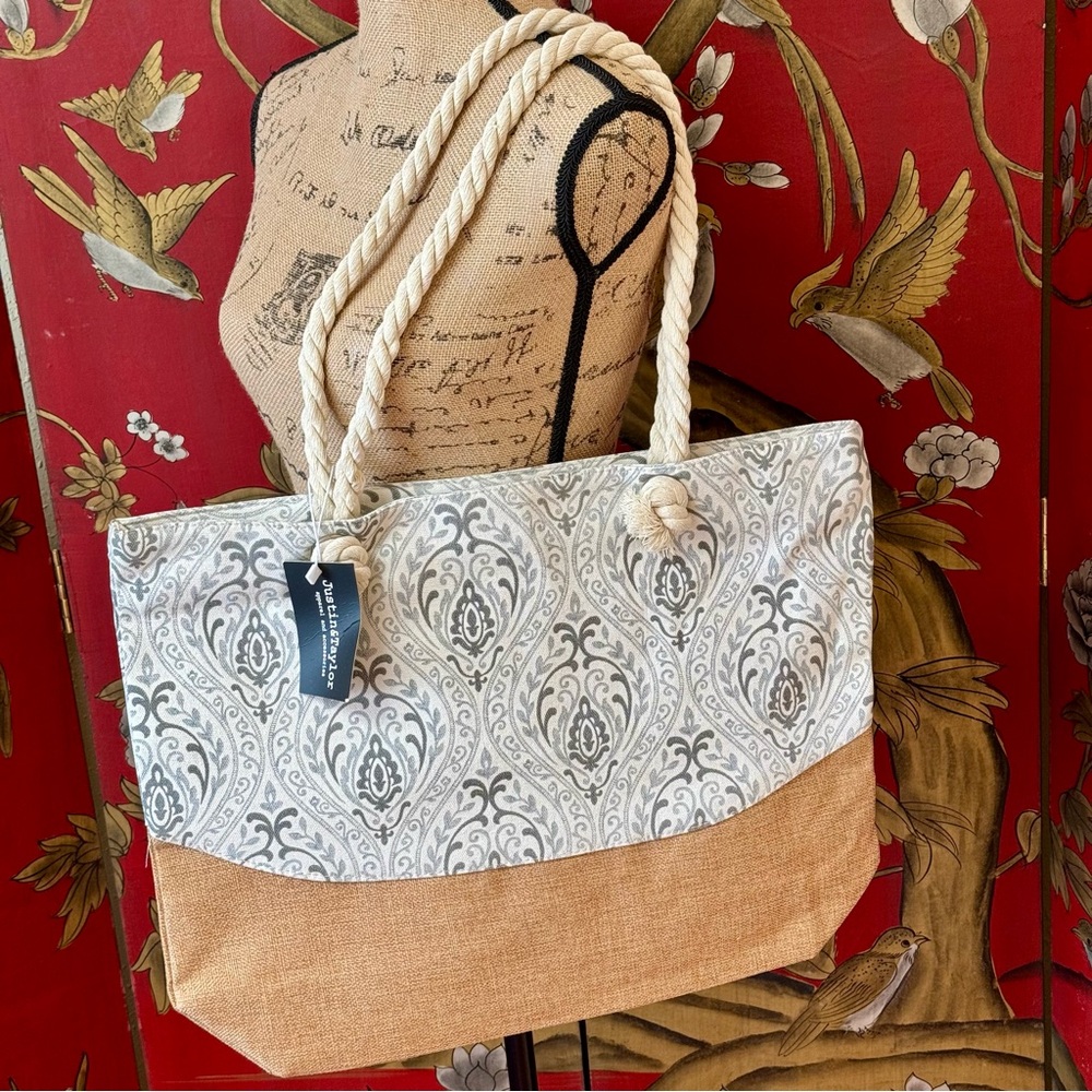 🆕 Elegant “Justin&Taylor” Tote Bag
